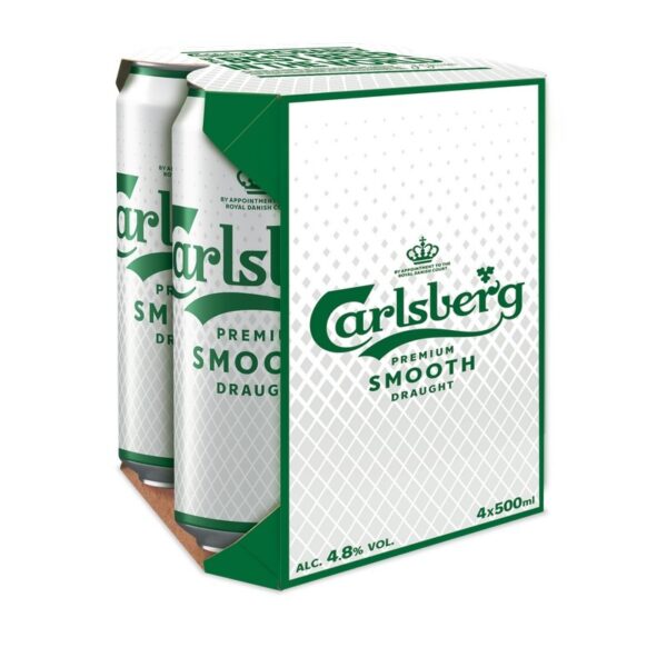 嘉士伯醇滑啤酒罐裝 4 X 500ML