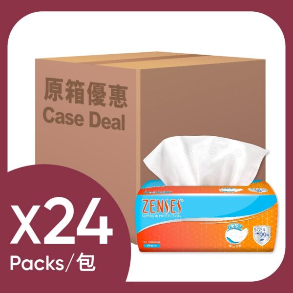 倩絲親膚4層壓花抽取式面紙原味(原箱) 24PK