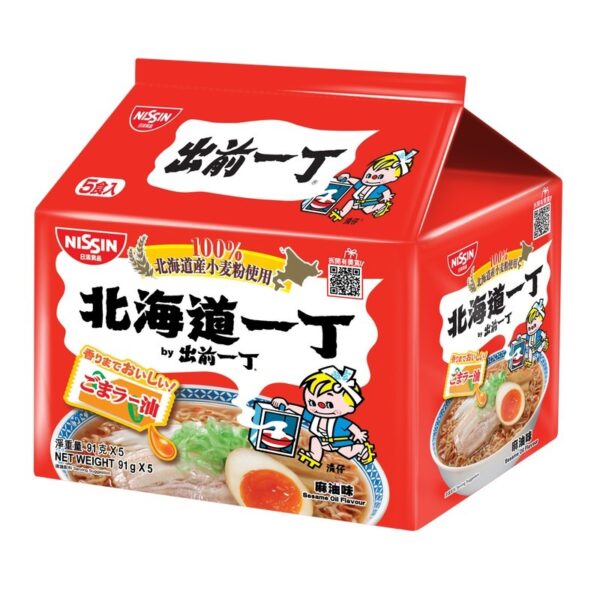 出前一丁北海道小麥粉麻油麵5x91GM