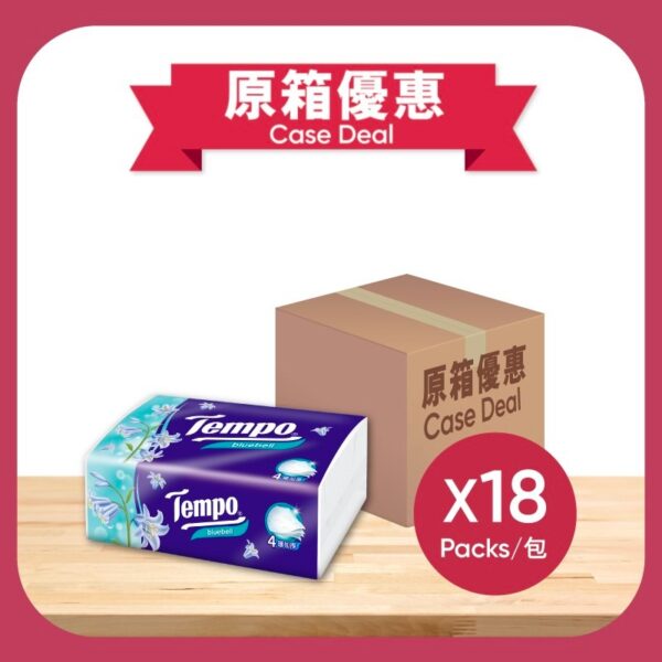 原箱得寶四層藍風鈴抽取式面紙 18PK