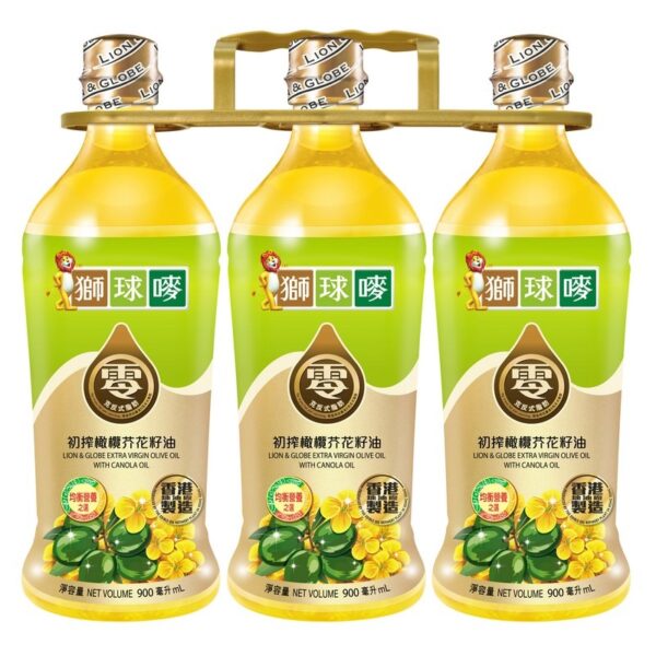 獅球嘜初搾橄欖芥花籽油 3 X 900ML